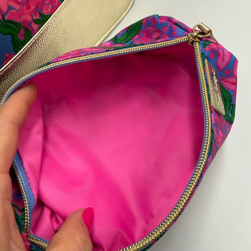 Lilly Pulitzer Women's Art Tote Bag Cerise Pink Safari Sunset Floral Print Set - Picture 11 of 11